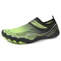 Scarpe da acqua professionali verde sfumato con design a cinque dita e suola gomma - 35 / nero e verde