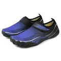 Scarpe da scoglio traspiranti blu e nere per esterni con motivi a onde e cinturino velcro - 35 / Blu nero