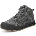 Bottes de neige camouflage d'hiver avec doublure en fourrure chaude et semelle gomme - 40 / Camouflage Gris Lacet (2202)