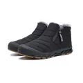 Bottes de neige noires d'hiver avec doublure en fausse fourrure et fermeture éclair latérale - 40 / Noir Fermeture Éclair Molleton (2310)