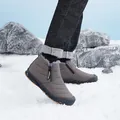 Bottes de neige grises chaudes avec fermeture éclair et doublure en polaire - 40 / Gris Fermeture Éclair Molleton (2310)