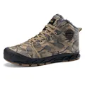 Botte de neige camouflage d'hiver montante avec doublure en fourrure et semelle antidérapante - 40 / Camouflage Beige Lacet (2202)