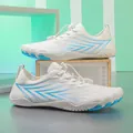 Lightweight breathable white outdoor water shoes with blue wave stripes and non-slip soles - 36 / White Blue