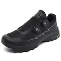 Schwarze Outdoor-Wander- und Radschuhe mit dualem Drehverschluss und atmungsaktivem Mesh - 39 / Schwarz