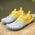 Ademende geel verloop vijf-vinger waterschoenen voor strand en outdoor activiteiten - 36 / Geel Grijs (A023)