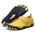 Yellow five-finger wading shoes with breathable mesh for outdoor beach and swimming - 36 / Yellow (A021)