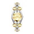 Scottie luxury gold and silver two-tone women's watch with hollow link steel band - Two-Tone Gold Dial
