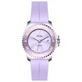 Scottie candy purple quartz watch with rotating bezel and waterproof silicone strap - Silicone Strap Style / Purple
