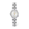 Scottie luxury silver women watch with octagonal crystal bezel and honeycomb dial - Silver Case White Dial (9818) / Silver