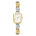 Elegant two-tone Scottie gold and silver quartz watch for women with octagonal dial - Gold-Silver White