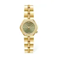 Elegant Scottie 9818 luxury gold watch for women octagonal diamond-set honeycomb dial - Gold Case Green Dial (9818) / Gold Color Green