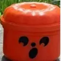 Bright orange mini Halloween pumpkin candy gift box with classic spooky face design - Yellow Style C / Pumpkin Candy Box Yellow C