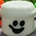 Mini Halloween-Süßigkeitenglas weißer Geist mit lächelndem Gesicht - Weißer Geist-Stil / Kürbis Süßigkeitenbox Weiß