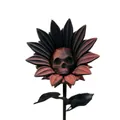 Detailansicht der Forbidden Sunflower Totenkopf Halloween Deko mit 3D-Druck Textur. - Sonnenblume Totenkopf (Hellorange) / Blassorange