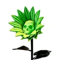 Grüne Halloween Totenkopf Sonnenblume Dekoration künstliche Blume für gruseliges Zuhause - Sonnenblume Totenkopf (Grün) / Grün