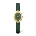 Elegante orologio al quarzo vintage Scottie 9856 da donna con cinturino in pelle - Oro e Verde