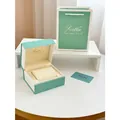 Elegant Scottie branded mint green watch gift box with matching paper shopping bag - Green