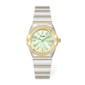 Scottie luxury quartz women watch with diamond bezel and green dial in two-tone finish - Gold & Silver/Green