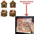 DIY Perlenkunst-Weihnachtshäuschen-Set mit 3D-Modellen und Flachverpackung. - Rentier / DIY Holzhaus Perlen Set