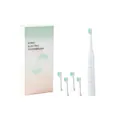 Rechargeable white sonic electric toothbrush set featuring 5 modes and 4 replacement brush heads - 4 Brush Heads / White