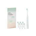 Rechargeable sonic electric toothbrush set with 6 replacement heads in white finish - 6 Brush Heads / White