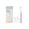 Brosse à dents électrique sonique rose avec 5 modes et 5 têtes de brosse souples - 4 Têtes de Brosse / Rose