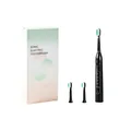 Set de brosse à dents électrique sonique noire avec 2 têtes de rechange et boîte - 2 Têtes de Brosse / Noir