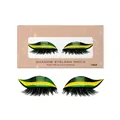 Faux cils au design de drapeau de la Coupe du Monde avec des ombres vert jaune noir - Couleur du Drapeau de la Jamaïque (Style 3) / Pack de 1 paire