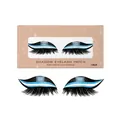 Coffret de faux cils thème Coupe du Monde avec patch eye-liner bleu blanc Argentine pour fête - Couleur du Drapeau de l'Argentine (Style 4) / Pack de 1 paire