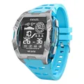SMAEL digital sports watch featuring a sky blue strap and 50m waterproof LED display screen. - Light Blue