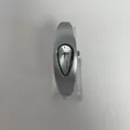 Minimalistische silberne Y2K-Tropfen-Armbanduhr mit einem Retro-Alien-Zifferblatt - Matt Silber-Weiß