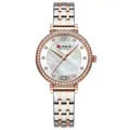 Reloj de cuarzo de lujo CURREN 9087 para mujer en acero bicolor oro rosa y plata con piedras - Oro Rosa de Dos Tonos