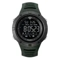 TOMI Herren Digital-Sportuhr mit wasserdichtem dunkelgrünem Armband und LED-Display - Armeegrün