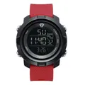 TOMI sports digital watch with red silicone strap and waterproof large dial - Red