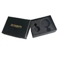 Premium schwarze Geschenkbox mit Diamantmuster für Taschenuhren und goldenem GORBEN Logo - Marken Geschenkbox Edition (GORBEN) / Schwarz