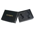Schwarze Taschenuhr-Geschenkbox mit Diamantstruktur, Deckel und Schaumstoffeinlage - Marken Geschenkbox Edition (GORBEN) / Schwarz