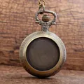 Detailed macro shot of vintage bronze DIY pocket watch featuring ornate engraved border - Retro Brown