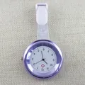 Elegant purple medical nurse fob watch with quartz movement and secure clip-on design - Purple