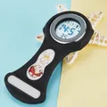 Digital silicone nurse fob watch with cartoon character and LCD display - Nurse Watch (p698) / Black