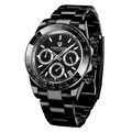 PAGANI DESIGN men's black stainless steel chronograph watch with quartz movement - Black Case Black Dial Steel Band Style (PD-1644) / Black