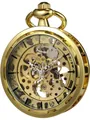 Detaillierte Ansicht der goldenen Zahnräder einer Skelett-Taschenuhr im Vintage-Design - Geschnitzte Zeiger Skelett Stil