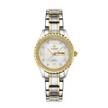 Élégante montre à quartz WWOOR en acier inoxydable bicolore or et argent avec lunette en diamant - 8856 women-gold and white noodles