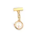 Elegante goldfarbene medizinische Krankenschwester-Ansteckuhr mit sicherem Clip-Design - Stil 16