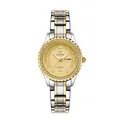 Montre de luxe WWOOR bicolore en acier inoxydable avec lunette cristal et cadran doré - 8856 Women-Gold Noodles