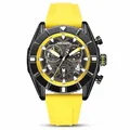 Reloj deportivo MEGIR 2209 para hombre con correa amarilla y esfera negra - Caja Negra Correa Amarilla
