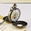 Orologio da taschino meccanico vintage in bronzo con quadrante vuoto e una catena - Bronzo