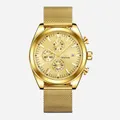 Goldene WWOOR Herren-Chronograph-Quarzuhr mit verstellbarem Mesh-Edelstahlarmband - Vollgold Mesh-Band (8838W) / Gold