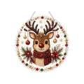Beautifully detailed Christmas DIY pearl diamond painting reindeer hanging wall ornament - 1 Piece / Christmas Reindeer