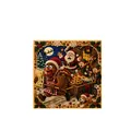 Festive Christmas DIY pearl art painting kit featuring Santa Claus and cartoon turkey - Santa and Turkey Pattern