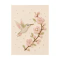 DIY pearl diamond painting kit featuring a hummingbird and cherry blossom design. - Hummingbird And Plum Blossom / 1 Piece